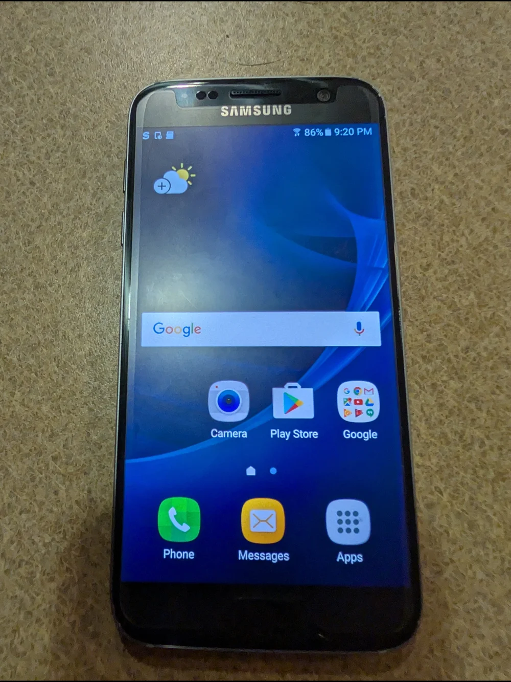 Samsung Black Android Smartphone with Touchscreen Display